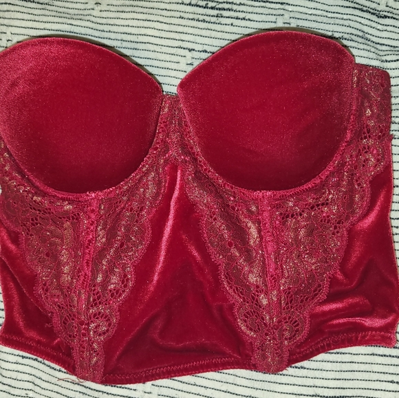 Victoria's Secret 34B corset padded top with hook closure on back - Picture 1 of 8